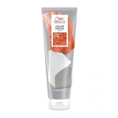 Abbildung von Wella Professionals Color Fresh Mask Peach Blush Haarkur zum Beleben und Verändern der Haarfarbe pflegende Tönung mit Avocadoöl für blondes aufgehelltes Haar 150 ml