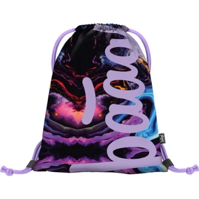 Abbildung von Baagl Sportbeutel Turnbeutel Gymsack Sporttasche Tagesrucksack Marble für Kinder, Größe: One Size, Violett