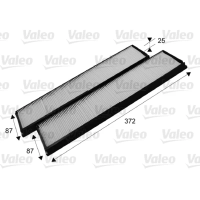 Abbildung von VALEO CLIMFILTER COMFORT 715684 Innenraumfilter Partikelfilter 388, 388 MERCEDES BENZ: W124 Estate, Saloon, E Class Coupe