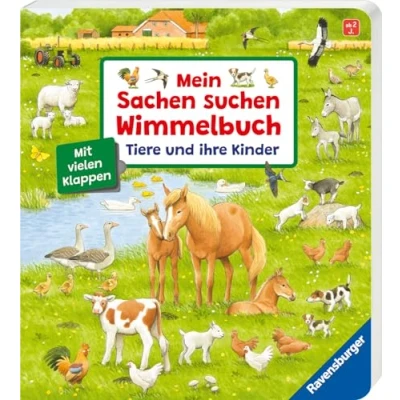 Abbildung von Mein Sachen suchen Wimmelbuch: Tiere und ihre Kinder