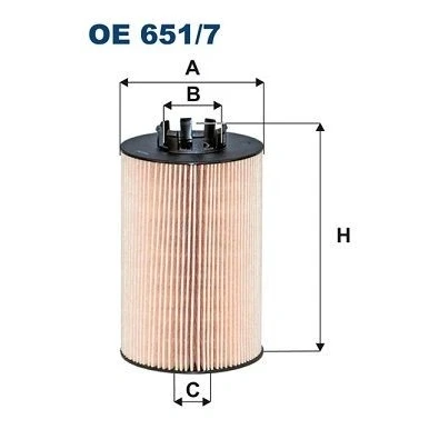 Abbildung von FILTRON OE 651/7 Ölfilter Filtereinsatz