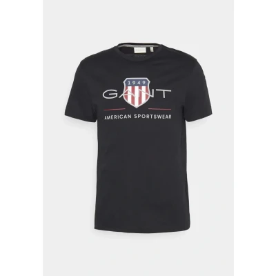 Abbildung von GANT REG Archive Shield Tshirt print, Herren, Größe: 3XL, Black