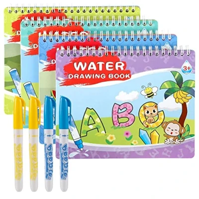 Abbildung von Kesote 4 Malbuch Wasser Kinder Doodle Buch Tier Buchstaben mit Zauberstifte Lernspielzeug Einschulung Geschenk Schulanfang Mitgebsel
