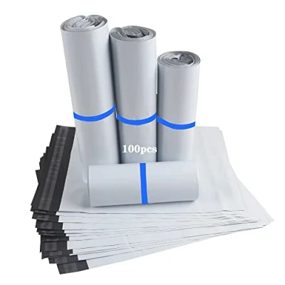 Abbildung von HVDHYY 100 Versandbeutel Plastik Klein Versandtaschen Selbstklebend, Blickdicht, Wasserdicht und Manipulationssicher Versandtüten 130mmX240mm/B6, 150mmX270mm/A5, 200mmX300mm/A4, 250mmX350mm/B4