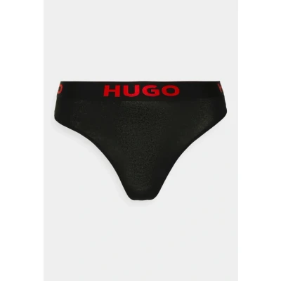 Abbildung von HUGO Thong Sporty LOGO String, Damen, Größe: XS, Black