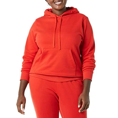 Abbildung von Amazon Essentials Damen Fleece Kapuzenpullover (in Übergröße erhältlich), Rot, XXL