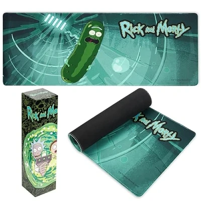 Abbildung von Rick and Morty Schreibtischunterlage XXL Gaming Schreibtischzubehör 800x360mm Anti Rutsch, Bürobedarf Unterlage Desk Matte Büro Deko