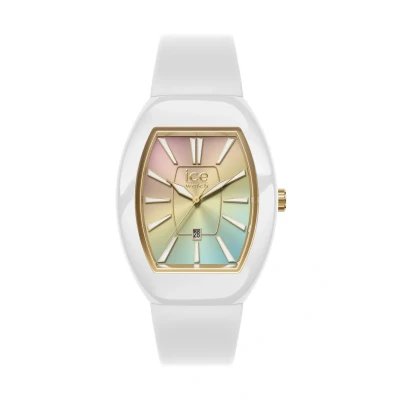 Abbildung von Ice Watch boliday Dome White Sunset Rainbow Weiße Damenuhr mit Silikonarmband 024035 (Small)