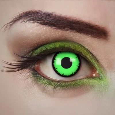 Abbildung von aricona Kontaktlinsen Farblinsen Grüne farbig ohne Stärke für Halloween, Karneval, Fasching, Cosplay, 2 Stück