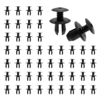 Abbildung von Mtsooning 50 Stück Schwarz Verkleidungsklammern,Auto Schrauben Spreiznieten, Türverkleidung Clips, Auto Kunststoff Nietclips, Nieten Clips für T4