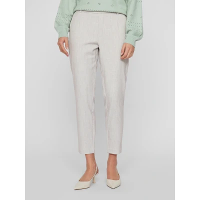 Abbildung von VILA Vivarone NOOS Chino, Damen, Größe: 34, Light grey melange