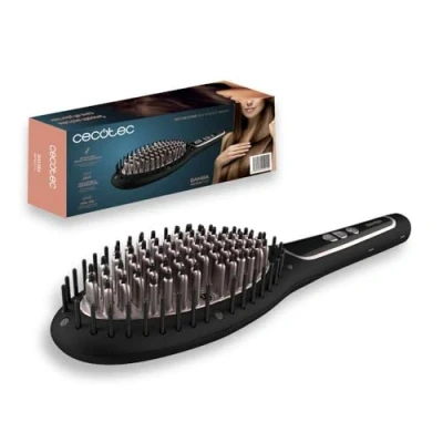 Abbildung von Cecotec Elektrische Glättbürste Bamba InstantCare 900 Perfect Brush. 61 W, Keratin und Arganölbeschichtung echte Ionen, einstellbare Temperatur, Keramikbürstenkopf, automatische Abschaltung