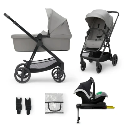 Abbildung von Kinderkraft NEWLY Mink Pro Kombikinderwagen 4 in 1, Moonlight Grey, Kinderwagen, 2 1