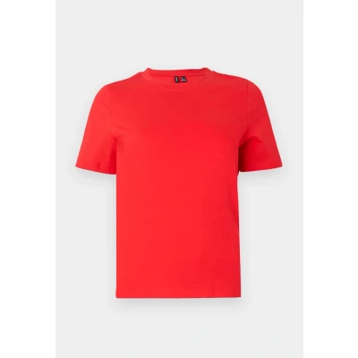 Abbildung von Vero Moda Vmpaulina Tshirt basic, Damen, Größe: XS, High risk red