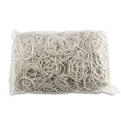 Abbildung von OFFICE PRODUCTS Gummibander Durchmesser: 50mm Farbe: Weiß/Gewicht: 1000g 1 kg/Haushaltsgummi Gummiringe Gummi/Kautschuk 60% / Gummis für Zuhause Büro Schule