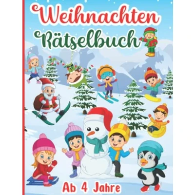 Abbildung von Weihnachten Rätselbuch für Kinder ab 4 Jahre: Rätselblock mit Malen, Logikrätsel, Punkt zu Punkt, Schwungübungen, Labyrinthe, Zählspiele, Schneiden, Fehlersuche und vieles mehr Mädchen Jungen