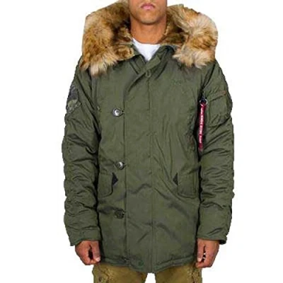 Abbildung von Alpha Industries Herren Explorer Winterjacke Mantel, Grün (Dark Green 257), Medium