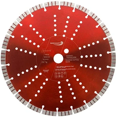 Abbildung von PRODIAMANT Turbo Diamant Trennscheibe Beton 300mm x 25,4 mm Segmenthöhe 12mm