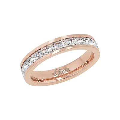 Abbildung von s.Oliver Ring Rose goldcoloured, Damen, Größe: 54, gold coloured