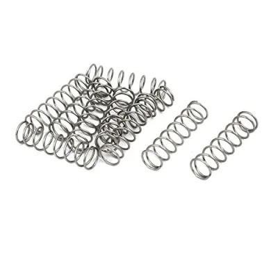 Abbildung von sourcing map 10Stk 0,7mmx8mmx30mm 304 Edelstahl Druckfeder Druckfedern Spiralfeder Stahlfeder