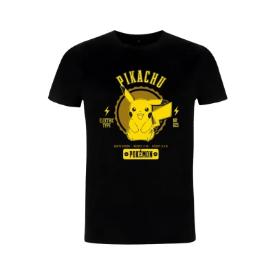 Abbildung von Henry Tiger POKÉMON Collegiate Pikachu Tshirt print, Herren, Größe: XXL, Black
