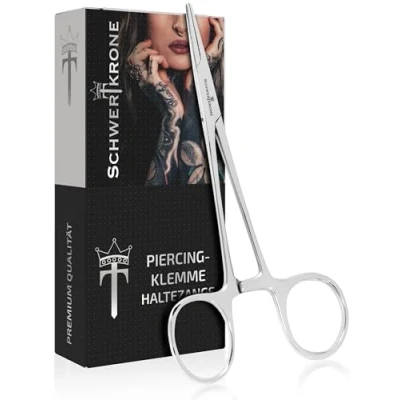 Abbildung von SCHWERTKRONE Piercingzange Verriegelungszange für Ohrstecker und Kugeln 14 cm