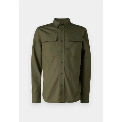 Abbildung von G STAR Regular Shirt Hemd asfalt/moss, Herren, Größe: Medium, Asfalt/moss