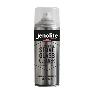 Abbildung von JENOLITE Herdglas Reiniger 400 ml entfernt Ruß, Asche, Kohlenstoff, Fett und Teer ideal für Holzbrenner/Öfen/Kochfelder