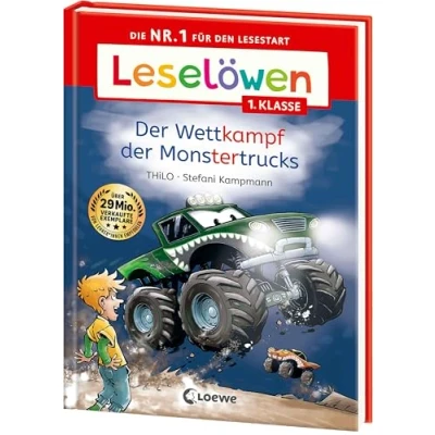 Abbildung von Leselöwen 1. Klasse der Wettkampf Monstertrucks: Die Nr. 1 für den Lesestart Mit Leselernschrift ABeZeh Erstlesebuch Kinder ab 6 Jahren
