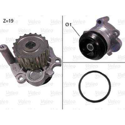 Abbildung von VALEO 506533 Wasserpumpe mit Dichtungen ohne Deckel VOLKSWAGEN: Golf 2, 4, 4 Variant, AUDI: A3 Hatchback, A6 C4 Saloon
