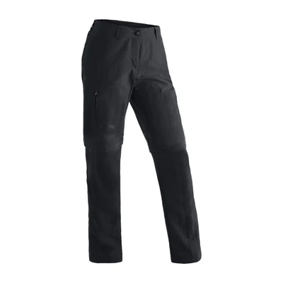 Abbildung von Maier Sports Nicole, Damen Wanderhose, Wasserabweisende Outdoorhose für unterschiedliche Aktivitäten, Praktische Zipp off Funktion, Dryprotec Technologie, Schwarz, 46