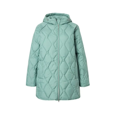 Abbildung von Ulla Popken Hyprar Quilted Water Repellent Wintermantel, Damen, Größe: 42/44, Mint green