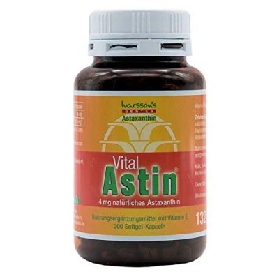 Abbildung von VitalAstin Astaxanthin 300 Kapseln I Das Original Ivarssons mit 4 mg natürlichem
