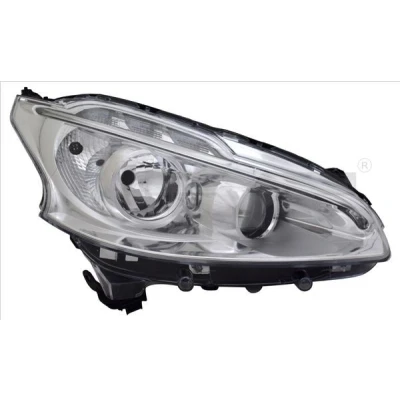 Abbildung von TYC 20 14353 16 2 Scheinwerfer rechts H7/H7, LED mit Tagfahrlicht für Rechtsverkehr LED, ohne Elektromotor PEUGEOT: 208 I Hatchback
