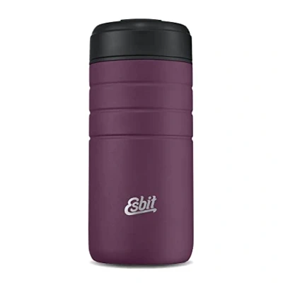 Abbildung von Esbit Thermobecher Majoris Edelstahl Isolierbecher 450 ml in Lila Klick Verschluss für heiße und kalte Getränke