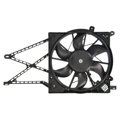 Abbildung von NRF 47582 Lüfter 390 12 280 mit Kühlerlüfterrahmen (Zarge) OPEL: Astra G Convertible, CC