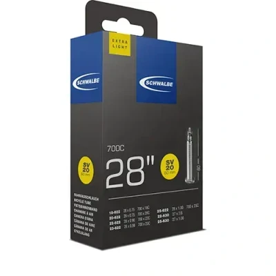 Abbildung von Schwalbe Fahrradschlauch SV20 Extra Light 18/25 622/630 EK 60 mm, 10426363