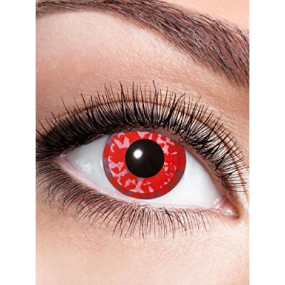 Abbildung von Eyecatcher 84063141 650 Farbige Kontaktlinsen, 1 Paar, für 12 Monate, Rot, Karneval, Fasching, Halloween