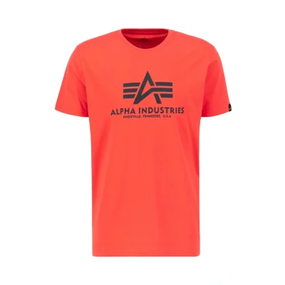 Abbildung von Alpha Industries Basic Tshirt print, Größe: Small, Radiant red
