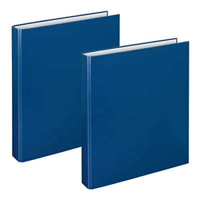 Abbildung von VELOFLEX A114105 Ringbuch Basic, DIN A4, 2 Stück, blau, Füllhöhe 25 mm, Ringordner mit Ring Mechanik