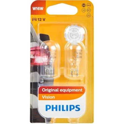 Abbildung von PHILIPS 12067B2 Glühlampe, Blinkleuchte 12 16 W16W, Glassockellampe BMW: X3, 3 Saloon, 5 Touring, VOLKSWAGEN: Polo V Hatchback, Sharan II