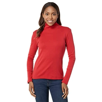 Abbildung von Tommy Hilfiger Damen Strick Rollkragen, Chili Pepper, 38