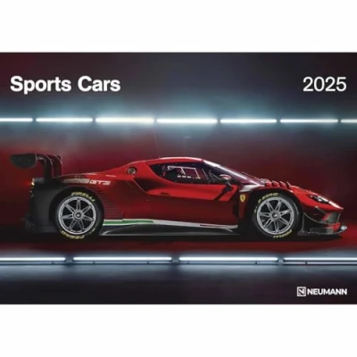 Abbildung von N NEUMANNVERLAGE Sports Cars 2025 Wandkalender, 45x48cm, Kalender mit Abbildungen von hochleistungs Autos, Speed Cars, Mondphasen, Spiralbindung und internationales Kalendarium: Wandkalender A3