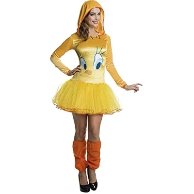 Abbildung von Rubie&#039;s Costume Co Damen Looney Tunes Tweety Kapuzenkleid, gelb, M