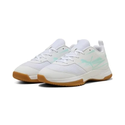 Abbildung von Puma Varion II JR Unisex Handballschuh für Kinder, Größe: 38.5, Electric peppermint/white Schuhe