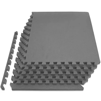 Abbildung von ProsourceFit Unisex Erwachsene Exercise Puzzle Mat 0.75 &amp; 1 in, Grey 3/4, 3/4 inch 24 Sq Ft 6 Tiles
