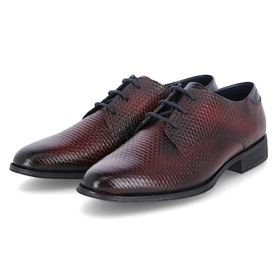 Abbildung von bugatti Herren Zavinio Schnürer, Dark red, 44 EU