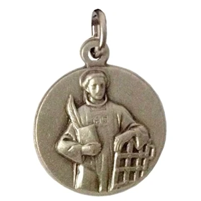 Abbildung von I G J Medaille des Heiligen Laurentius von Rom Schutzpatron der Diakone