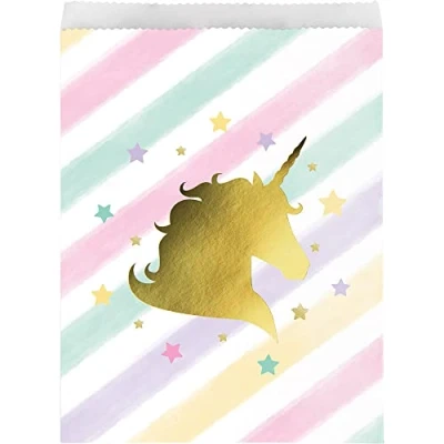 Abbildung von Creative Converting Glitzer Einhorn Beutel, 10 ct, mehrfarbig, 22,6 x 16,5 cm