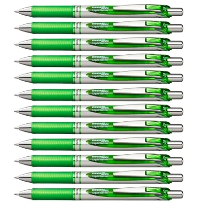 Abbildung von Pentel EnerGel XM BL77 Gelschreiber mit Druckmechanik, hellgrün (1 Stück)